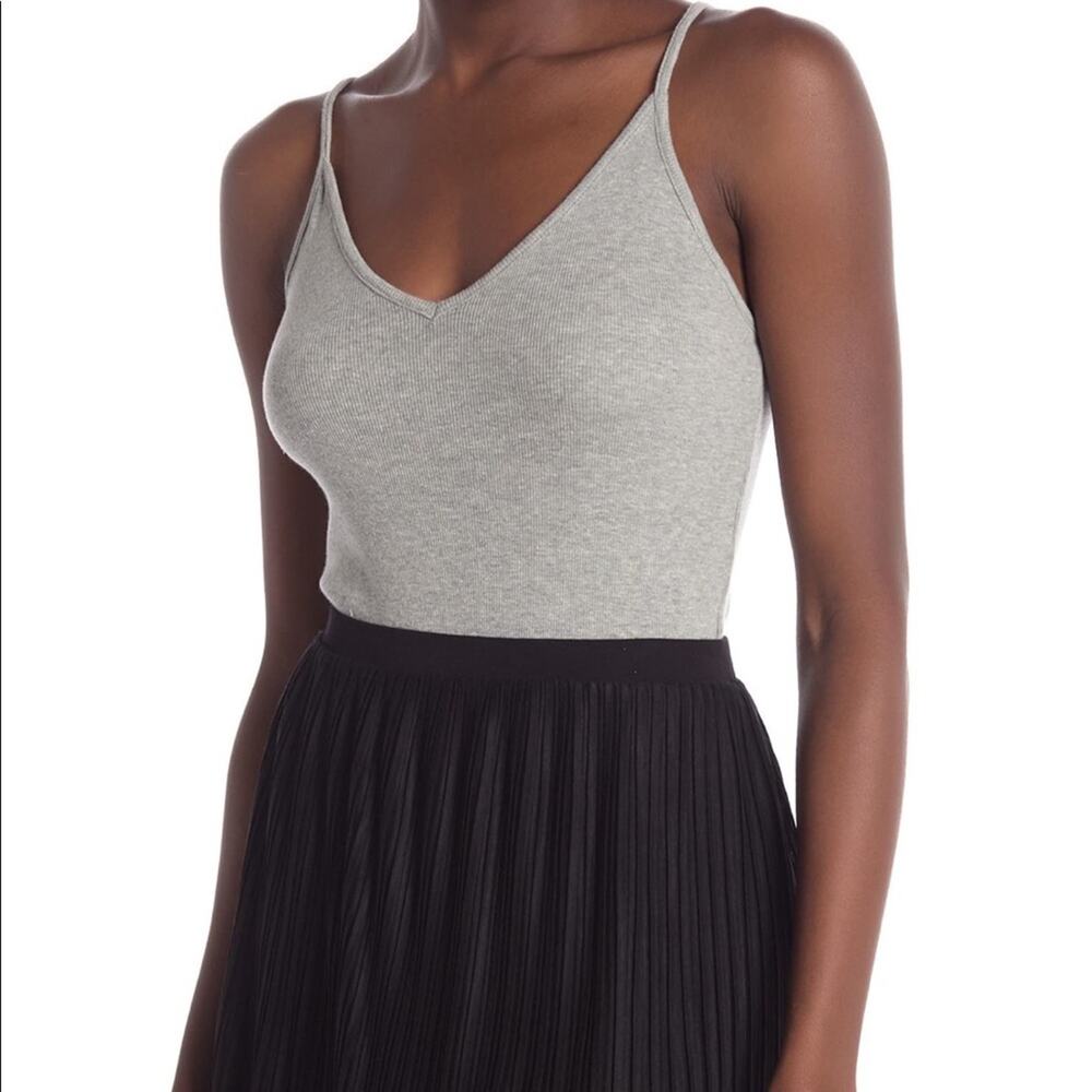 Nordstrom bp. V-Neck Ribbed Bodysuit Size XL